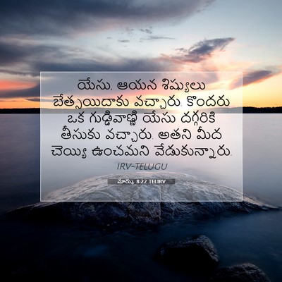 Picture 07 - మార్కు 8:22 TELIRV - యేసు, ఆయన శిష్యులు - Bible Verse Picture