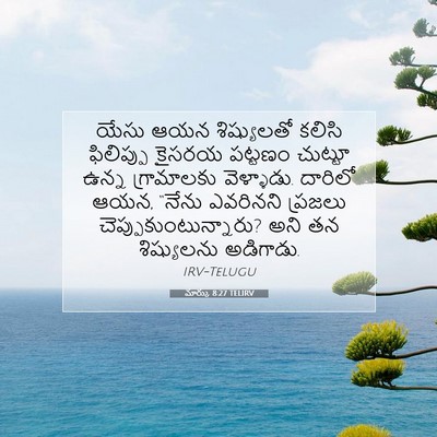 Picture 07 - మార్కు 8:27 TELIRV - యేసు ఆయన - Bible Verse Picture