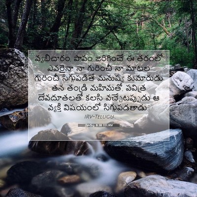 Picture 07 - మార్కు 8:38 TELIRV - వ్యభిచారం, పాపం - Bible Verse Picture