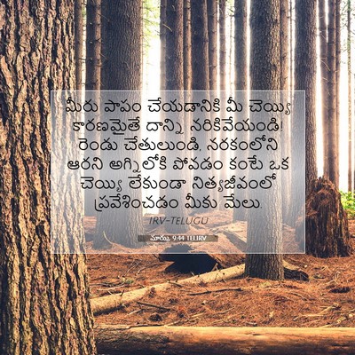 Picture 07 - మార్కు 9:44 TELIRV - మీరు పాపం - Bible Verse Picture