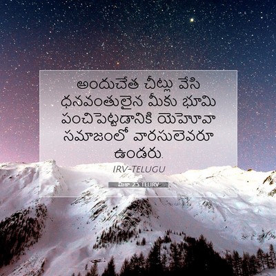 Picture 07 - మీకా 2:5 TELIRV - అందుచేత చీట్లు - Bible Verse Picture