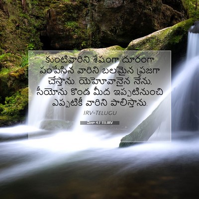 Picture 07 - మీకా 4:7 TELIRV - కుంటివారిని - Bible Verse Picture