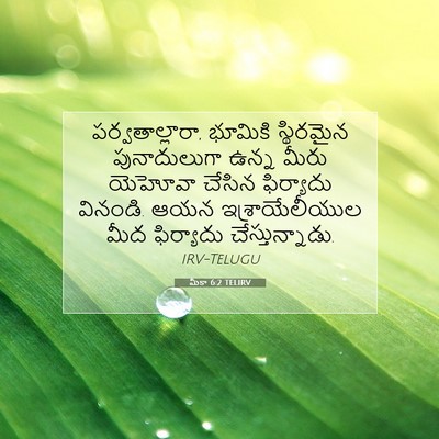 Picture 07 - మీకా 6:2 TELIRV - పర్వతాల్లారా, - Bible Verse Picture