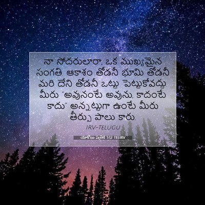 Picture 07 - యాకోబు పత్రిక 5:12 TELIRV - నా సోదరులారా, ఒక - Bible Verse Picture