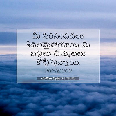 Picture 07 - యాకోబు పత్రిక 5:2 TELIRV - మీ సిరిసంపదలు - Bible Verse Picture