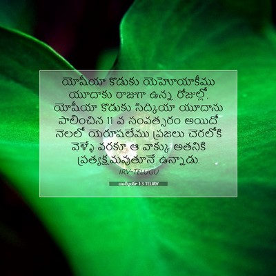 Picture 07 - యిర్మీయా 1:3 TELIRV - యోషీయా కొడుకు - Bible Verse Picture