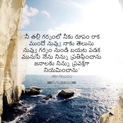 Picture 07 - యిర్మీయా 1:5 TELIRV - “నీ తల్లి గర్భంలో - Bible Verse Picture
