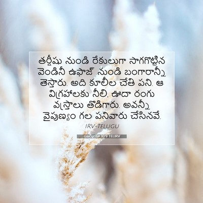 Picture 07 - యిర్మీయా 10:9 TELIRV - తర్షీషు నుండి - Bible Verse Picture