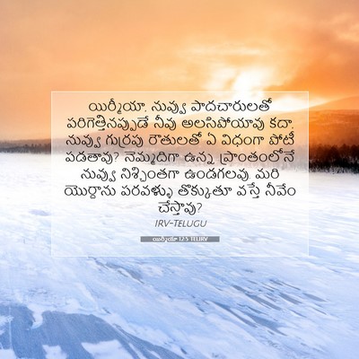 Picture 07 - యిర్మీయా 12:5 TELIRV - యిర్మీయా, నువ్వు - Bible Verse Picture