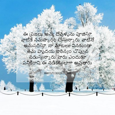 Picture 07 - యిర్మీయా 13:10 TELIRV - ఈ ప్రజలు అన్య - Bible Verse Picture