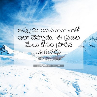 Picture 07 - యిర్మీయా 14:11 TELIRV - అప్పుడు యెహోవా - Bible Verse Picture