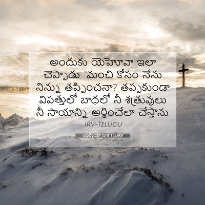 Picture 07 - యిర్మీయా 15:11 TELIRV - అందుకు యెహోవా ఇలా - Bible Verse Picture