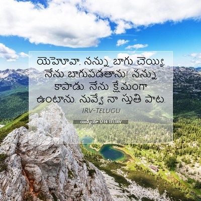 Picture 07 - యిర్మీయా 17:14 TELIRV - యెహోవా, నన్ను బాగు - Bible Verse Picture