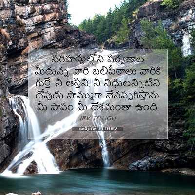 Picture 07 - యిర్మీయా 17:3 TELIRV - సరిహద్దుల్లోని - Bible Verse Picture