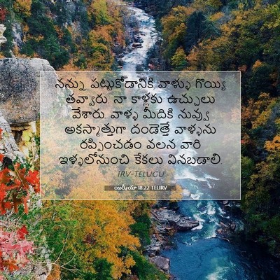 Picture 07 - యిర్మీయా 18:22 TELIRV - నన్ను - Bible Verse Picture