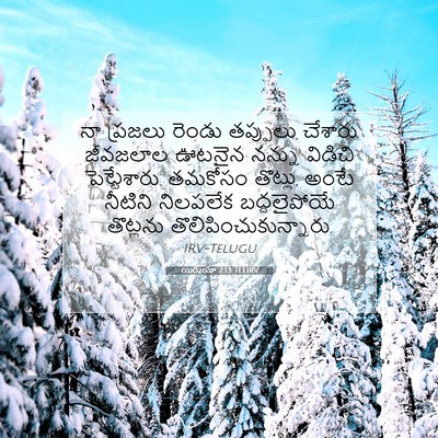 Picture 07 - యిర్మీయా 2:13 TELIRV - నా ప్రజలు రెండు - Bible Verse Picture