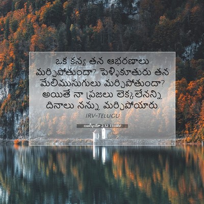 Picture 07 - యిర్మీయా 2:32 TELIRV - ఒక కన్య తన ఆభరణాలు - Bible Verse Picture