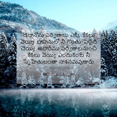 Picture 07 - యిర్మీయా 22:20 TELIRV - లెబానోను పర్వతాలు - Bible Verse Picture