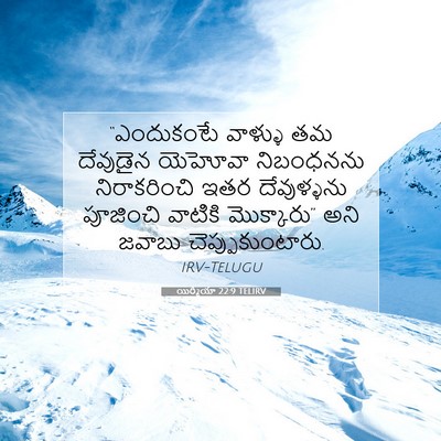 Picture 07 - యిర్మీయా 22:9 TELIRV - “ఎందుకంటే వాళ్ళు - Bible Verse Picture