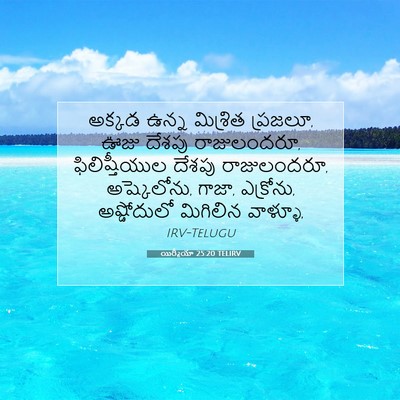 Picture 07 - యిర్మీయా 25:20 TELIRV - అక్కడ ఉన్న - Bible Verse Picture