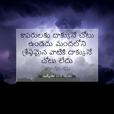 Picture 07 - యిర్మీయా 25:35 TELIRV - కాపరులకు దాక్కునే - Bible Verse Picture