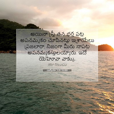 Picture 07 - యిర్మీయా 3:20 TELIRV - అయినా స్త్రీ తన - Bible Verse Picture