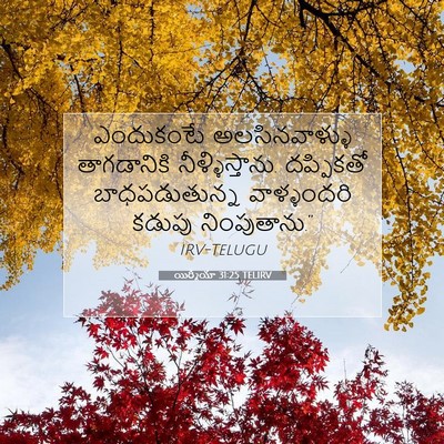 Picture 07 - యిర్మీయా 31:25 TELIRV - ఎందుకంటే - Bible Verse Picture