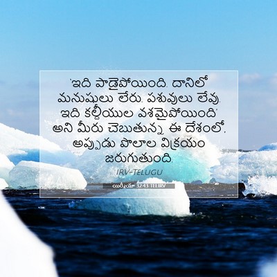 Picture 07 - యిర్మీయా 32:43 TELIRV - ‘ఇది పాడైపోయింది. - Bible Verse Picture