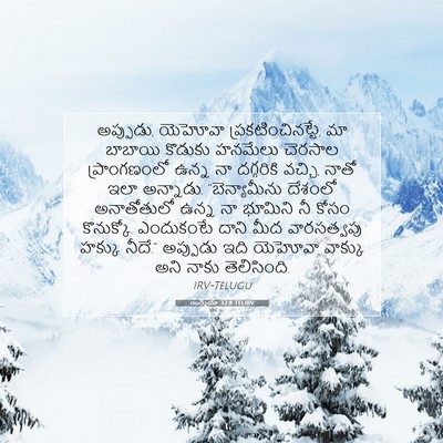 Picture 07 - యిర్మీయా 32:8 TELIRV - అప్పుడు, యెహోవా - Bible Verse Picture