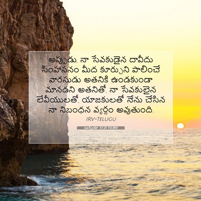 Picture 07 - యిర్మీయా 33:21 TELIRV - అప్పుడు, నా - Bible Verse Picture