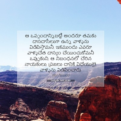 Picture 07 - యిర్మీయా 34:10 TELIRV - ఆ - Bible Verse Picture