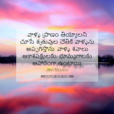 Picture 07 - యిర్మీయా 34:20 TELIRV - వాళ్ళ ప్రాణం - Bible Verse Picture