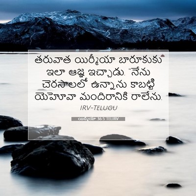 Picture 07 - యిర్మీయా 36:5 TELIRV - తరువాత యిర్మీయా - Bible Verse Picture