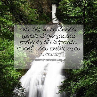 Picture 07 - యిర్మీయా 4:15 TELIRV - దాను పట్టణం నుండి - Bible Verse Picture