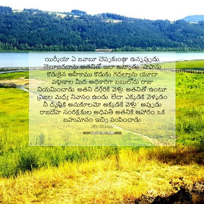 Picture 07 - యిర్మీయా 40:5 TELIRV - యిర్మీయా ఏ జవాబూ - Bible Verse Picture
