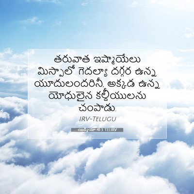 Picture 07 - యిర్మీయా 41:3 TELIRV - తరువాత ఇష్మాయేలు - Bible Verse Picture