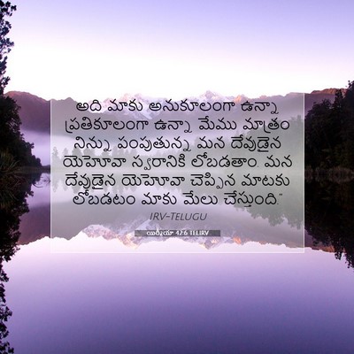 Picture 07 - యిర్మీయా 42:6 TELIRV - అది మాకు - Bible Verse Picture