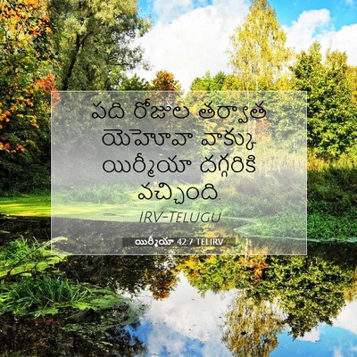 Picture 07 - యిర్మీయా 42:7 TELIRV - పది రోజుల తర్వాత - Bible Verse Picture
