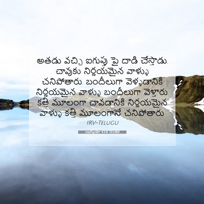Picture 07 - యిర్మీయా 43:11 TELIRV - అతడు వచ్చి - Bible Verse Picture