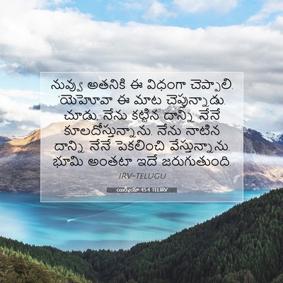 Picture 07 - యిర్మీయా 45:4 TELIRV - నువ్వు అతనికి ఈ - Bible Verse Picture
