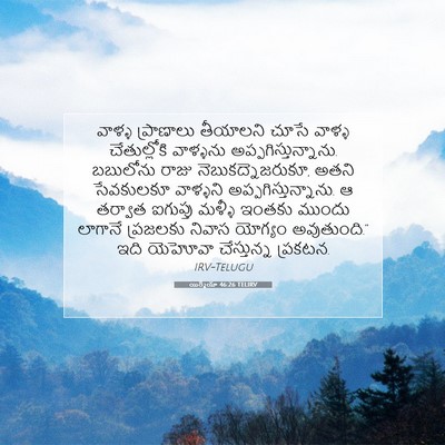 Picture 07 - యిర్మీయా 46:26 TELIRV - వాళ్ళ ప్రాణాలు - Bible Verse Picture