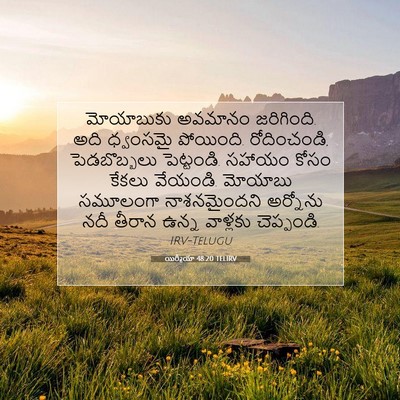 Picture 07 - యిర్మీయా 48:20 TELIRV - మోయాబుకు అవమానం - Bible Verse Picture