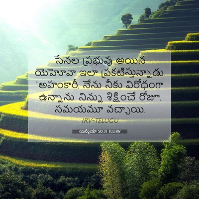 Picture 07 - యిర్మీయా 50:31 TELIRV - సేనల ప్రభువు అయిన - Bible Verse Picture