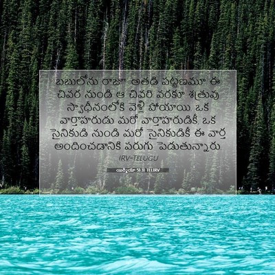 Picture 07 - యిర్మీయా 51:31 TELIRV - బబులోను రాజూ, అతడి - Bible Verse Picture