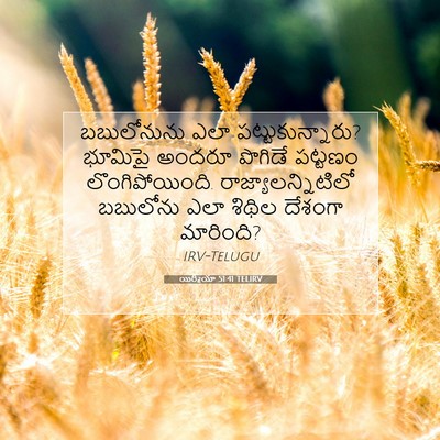 Picture 07 - యిర్మీయా 51:41 TELIRV - బబులోనును ఎలా - Bible Verse Picture