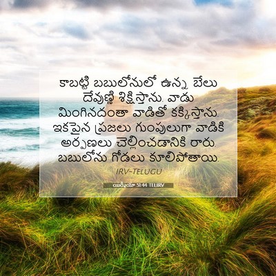 Picture 07 - యిర్మీయా 51:44 TELIRV - కాబట్టి బబులోనులో - Bible Verse Picture