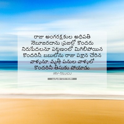 Picture 07 - యిర్మీయా 52:15 TELIRV - రాజు అంగరక్షకుల - Bible Verse Picture