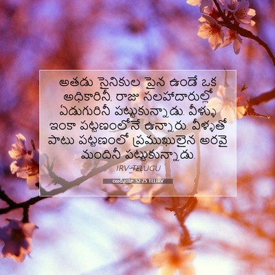 Picture 07 - యిర్మీయా 52:25 TELIRV - అతడు సైనికుల పైన - Bible Verse Picture
