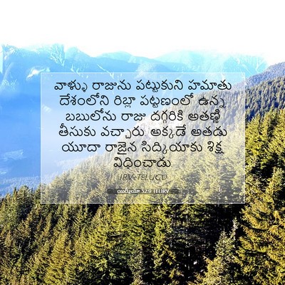 Picture 07 - యిర్మీయా 52:9 TELIRV - వాళ్ళు రాజును - Bible Verse Picture