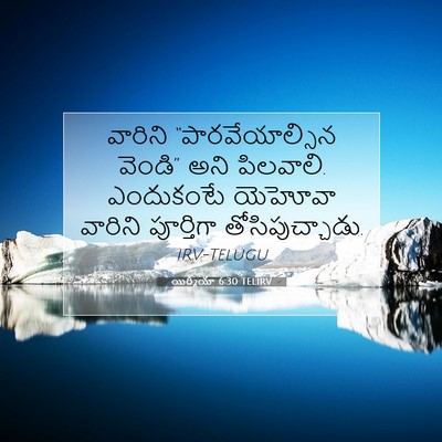 Picture 07 - యిర్మీయా 6:30 TELIRV - వారిని - Bible Verse Picture
